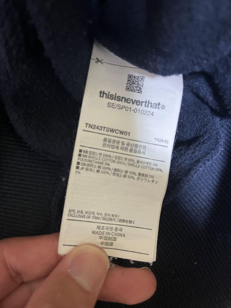 【美品】【正規品】thisisneverthat ネバザ　スウェット　ネイビー