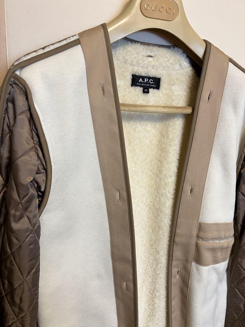 A.P.C. ベージュ ステンカラーコート 着脱ライナー付き