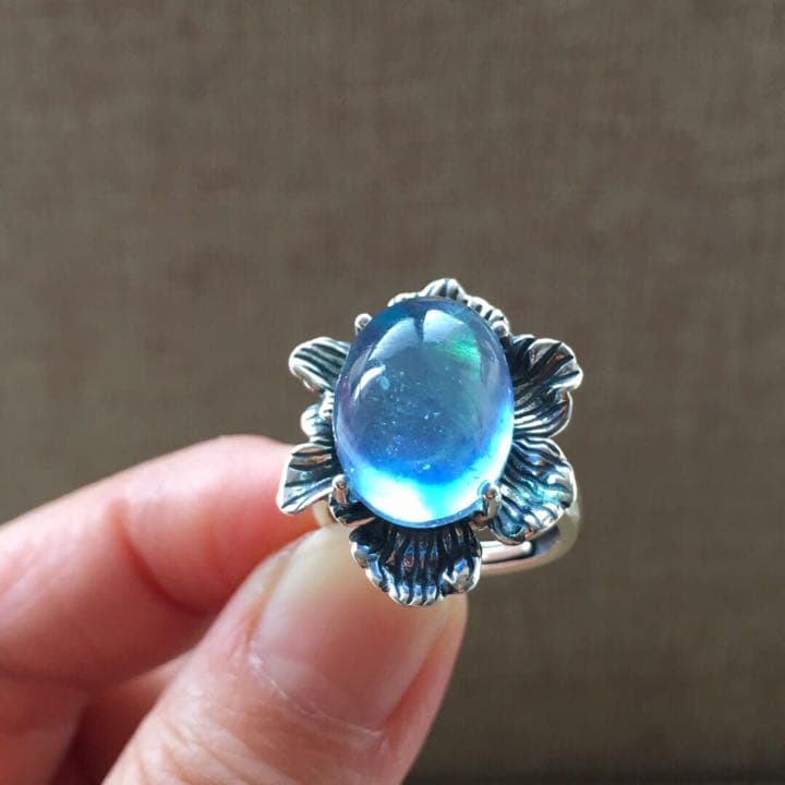 ⭐︎天然 アクアマリン リング S925 9.24g リング | endageism.com