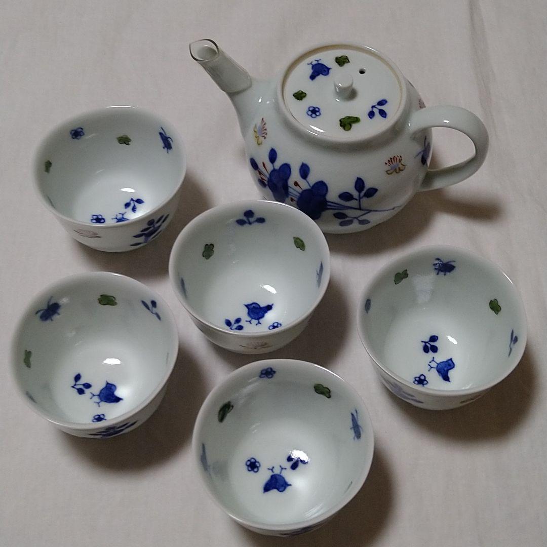 急須と茶飲み茶碗５客
