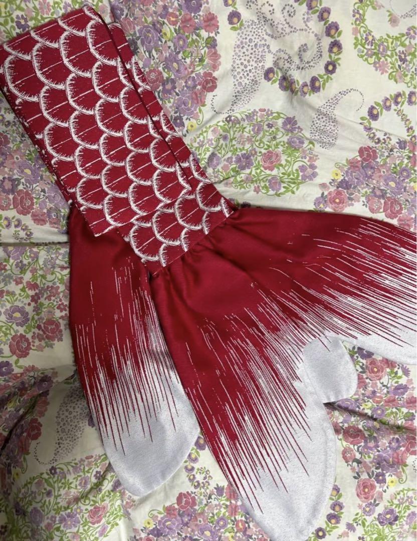 ❤全新品❤ 金魚 変わり半幅帯 半巾帯 金魚帯 長尺 赤 www ...