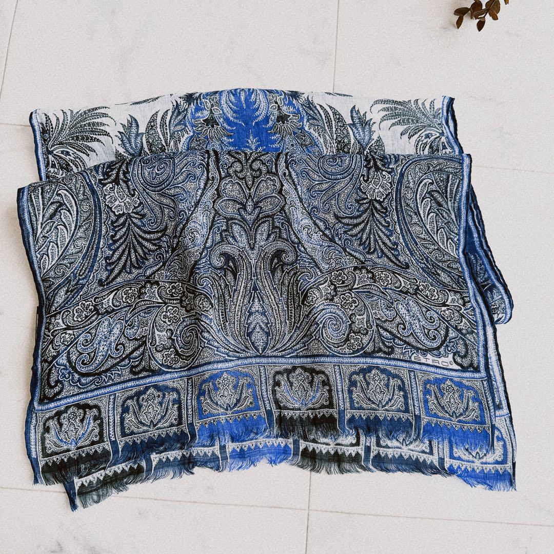 ETRO エトロ ショール、ストール、スカーフ リネン シルク