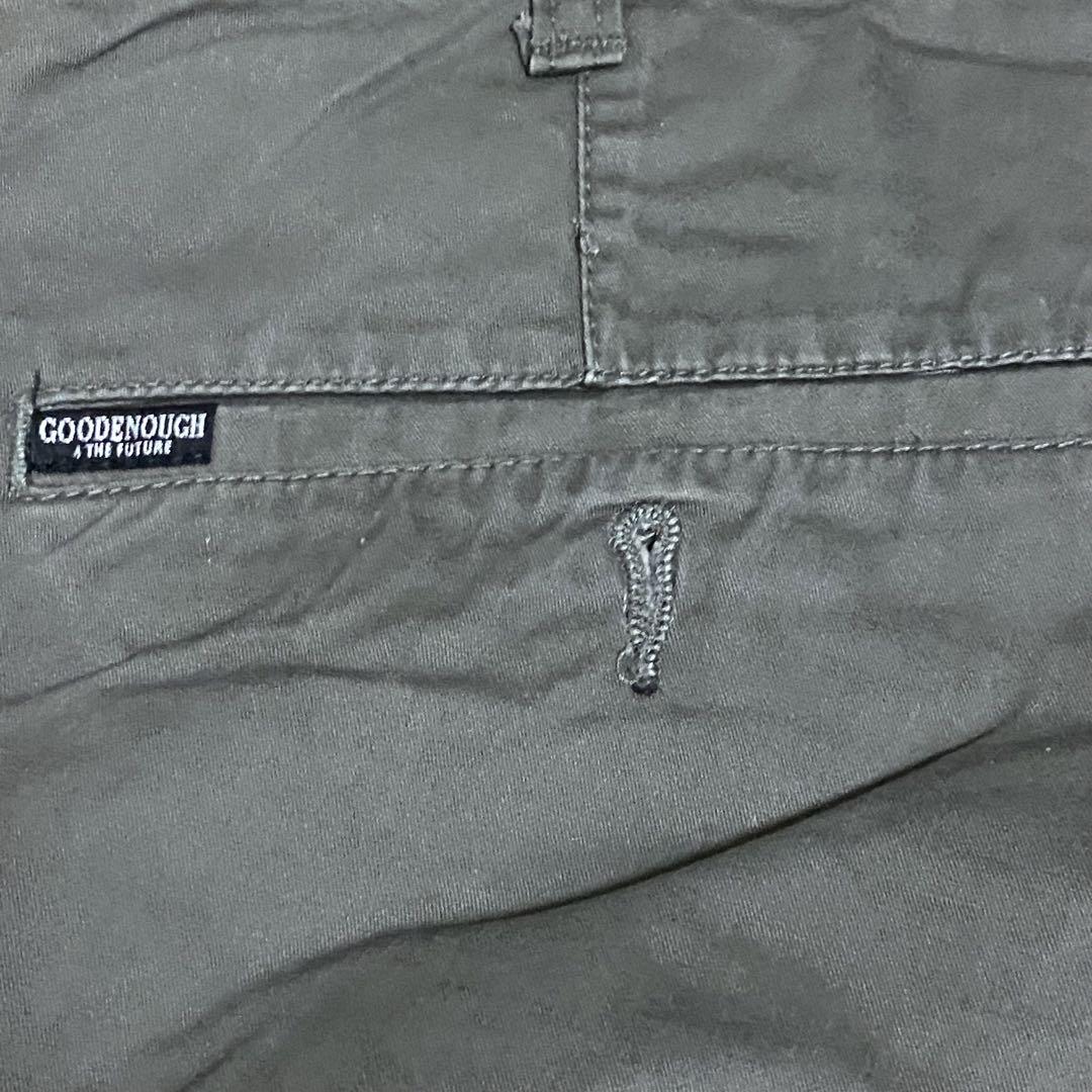 GOODENOUGH コットンパンツ XL カーキグリーン
