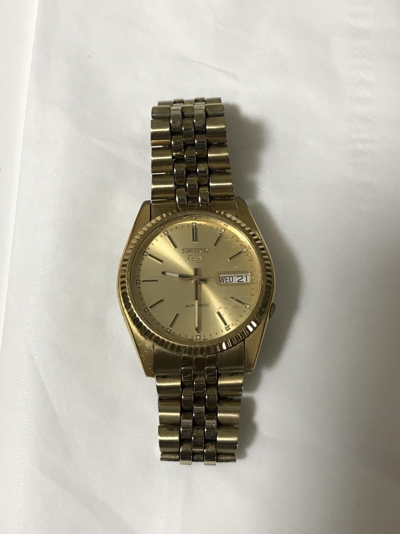 SEIKO 自動巻き ゴールド 腕時計