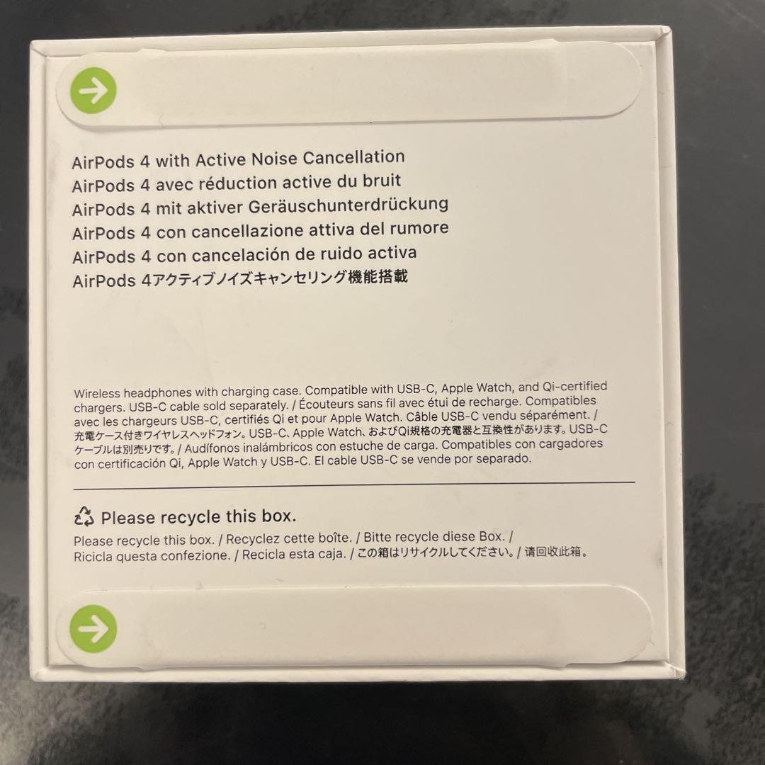【新品　未開封】　AirPods 4 本体 アクティブノイズキャンセリング