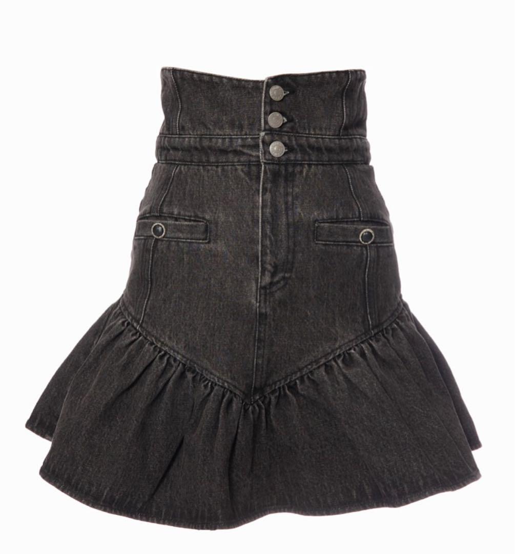 Riu Rちゃん　High waist denim short skirt