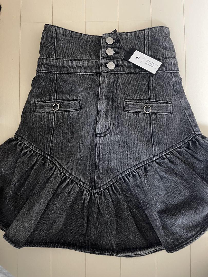 Riu Rちゃん　High waist denim short skirt