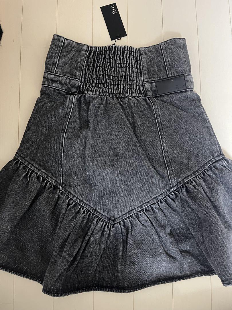 Riu Rちゃん　High waist denim short skirt