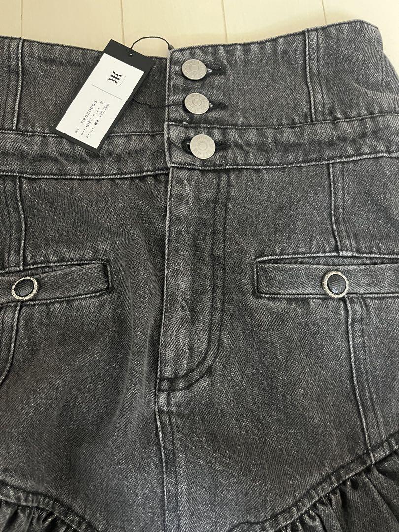 Riu Rちゃん　High waist denim short skirt