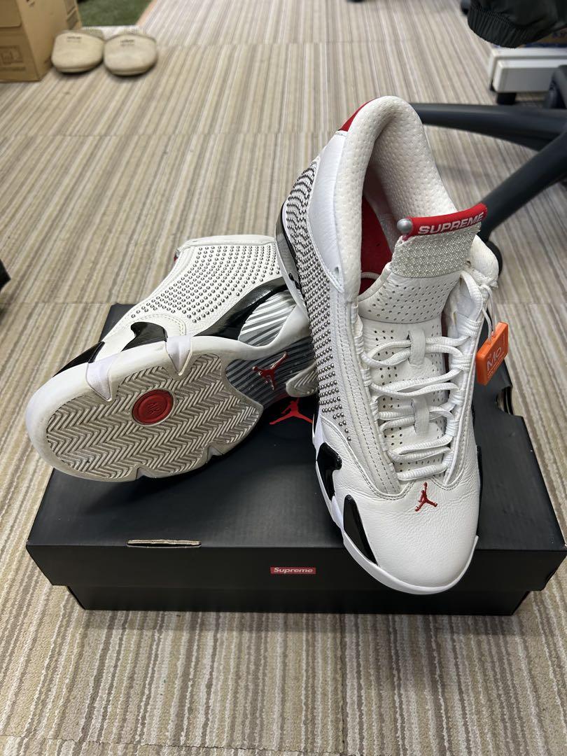 Supreme Air Jordan 14 ホワイト/レッド/ブラック