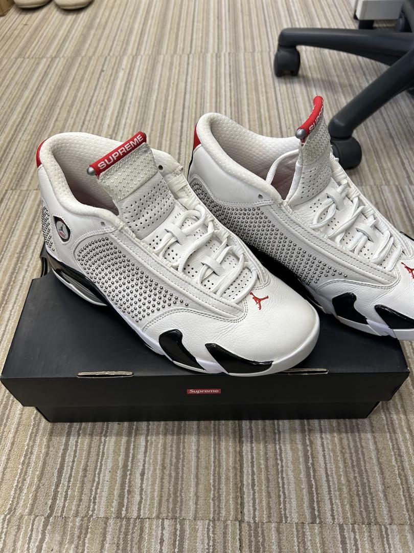 Supreme Air Jordan 14 ホワイト/レッド/ブラック
