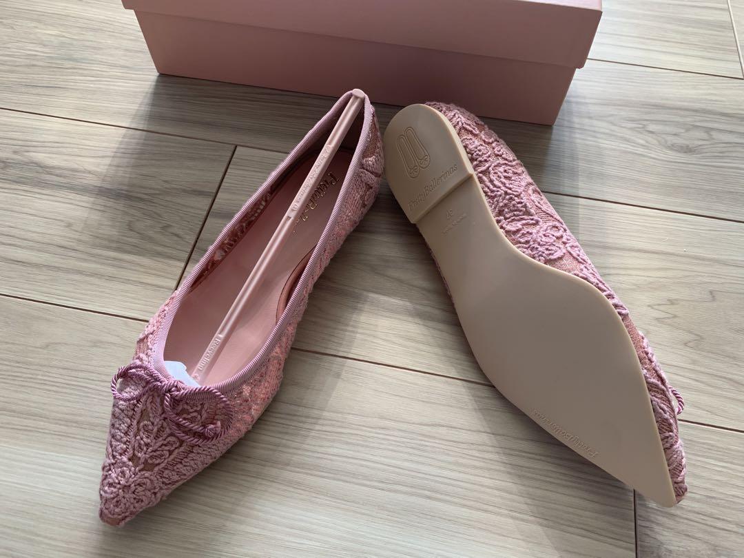 pretty ballerinasレースバレエシューズrepetto