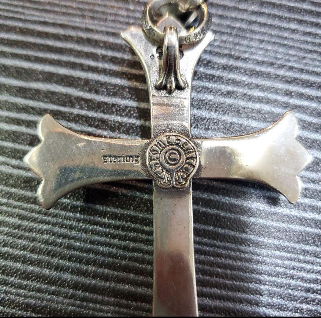 極太　重厚　ラージ　クロス　ネックレス　925 ベイル付き