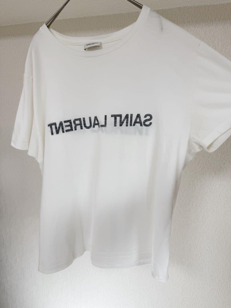 サンローラン リバースロゴTシャツ 白 楽天市場】SAINT LAURENT サンローラン REVERSE LOGO T-SHIRT