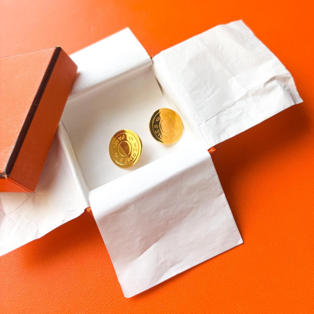 美品★箱付属 HERMES エルメス セリエ ゴールド イヤリング 出品時セール