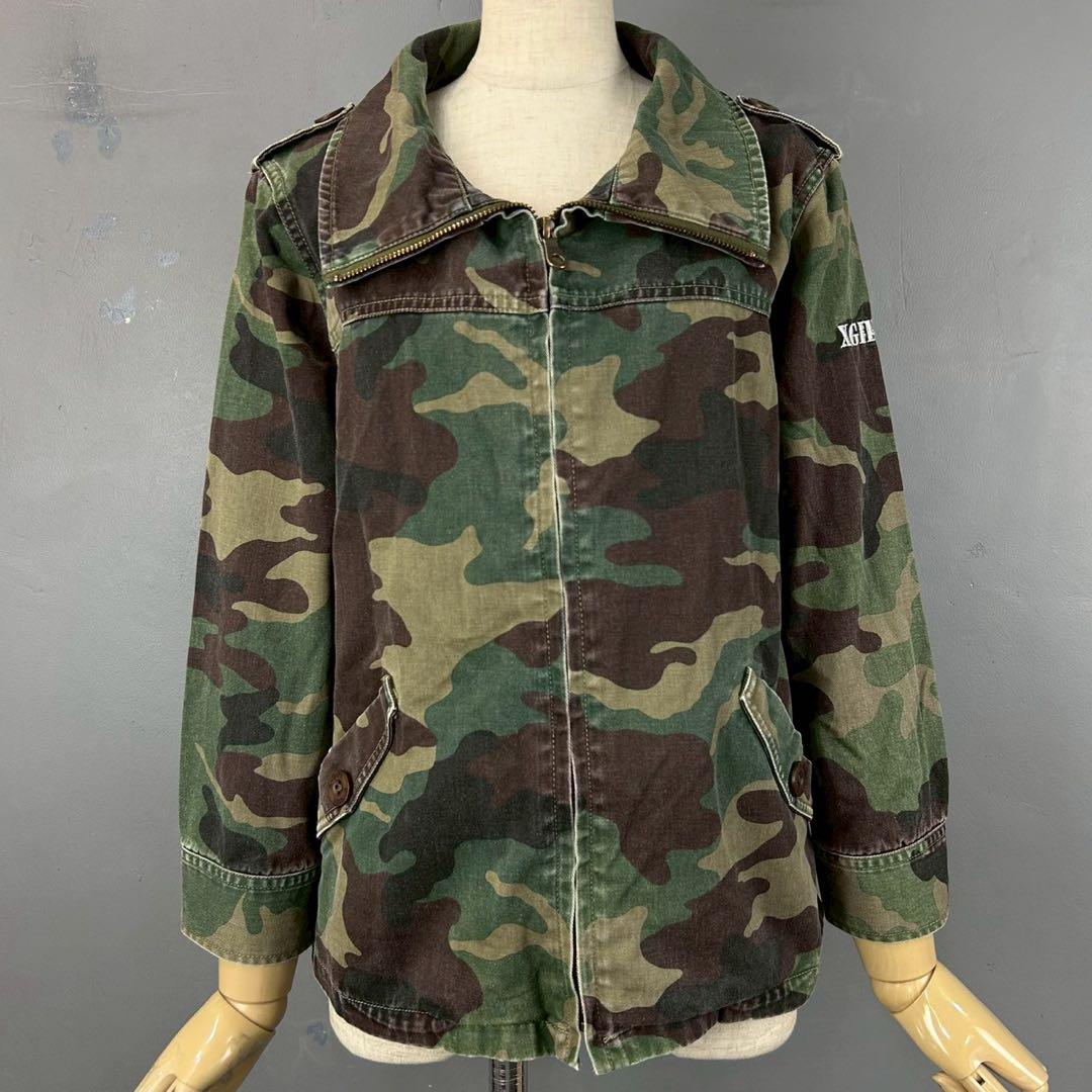 【即日発送】FC21 camouflage jacket 迷彩グランジ　　y2k X-GIRL y2k Military Camouflage Jacket - メルカリ
