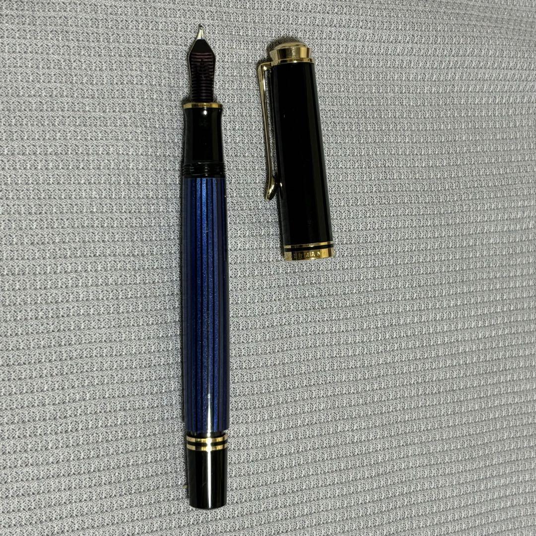 ペリカン万年筆スーべレーンM400青縞 - メルカリ