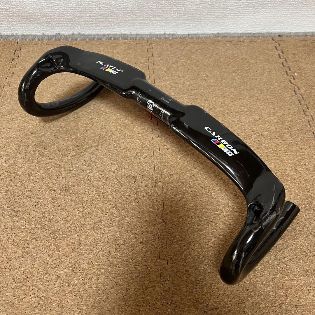 自転車　platt-p カーボン　エアロハンドル　ドロップハンドル　400mm