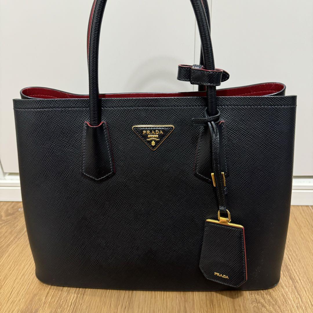海外希少【PRADA】レザー 2Way サフィアーノ トートバッグ PRADA ドゥーブレ サフィアーノレザー 2way トートバッグ ショルダー