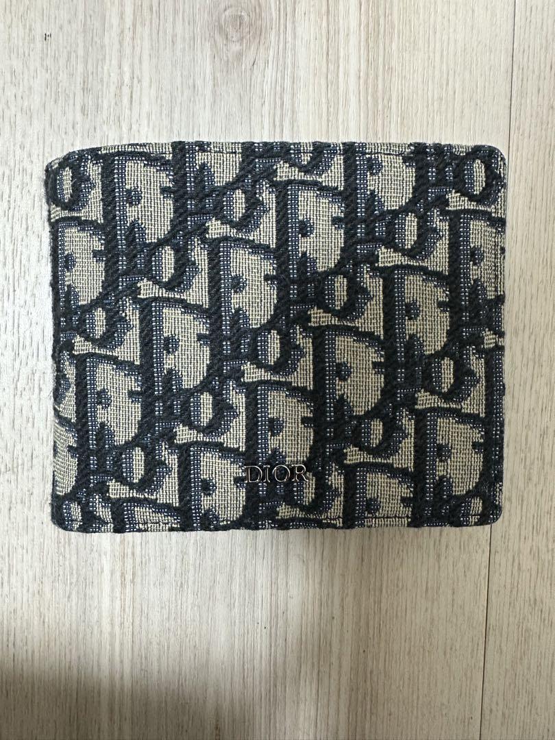 Dior 二つ折り財布 ベージュ/ブラック