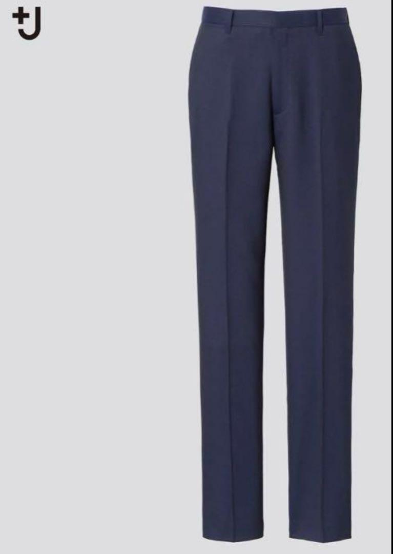 +J 21SS ネイビーストライプテーラードジャケッL パンツ85cm2本