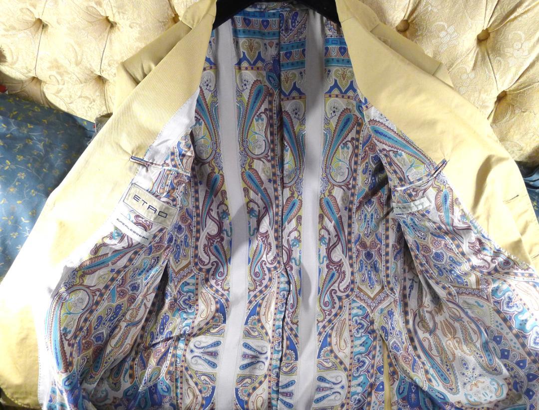 メンズ●【ETRO】最高級イタリー製ベージュカラーコットンジャケット●