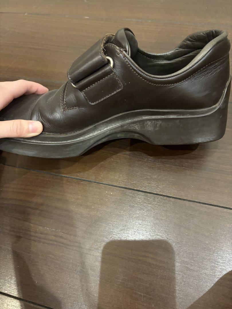 PRADA メンズ 茶色 ビジネスシューズ
