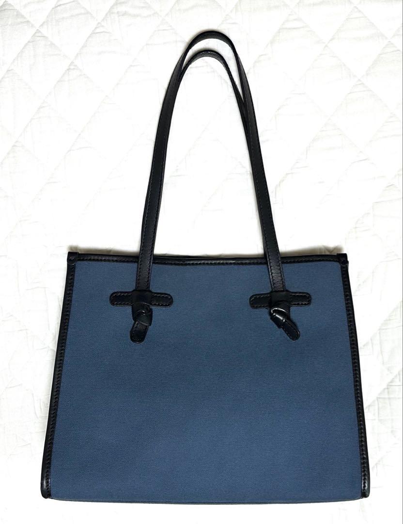 GIANNI CHIARINI トートバッグ キャンバス ブルー 新着ファッション - GIANNI CHIARINI トートバッグ キャンバス