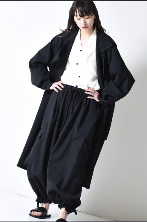 Wool Gabardine Big Lapel Over TrenchCoat