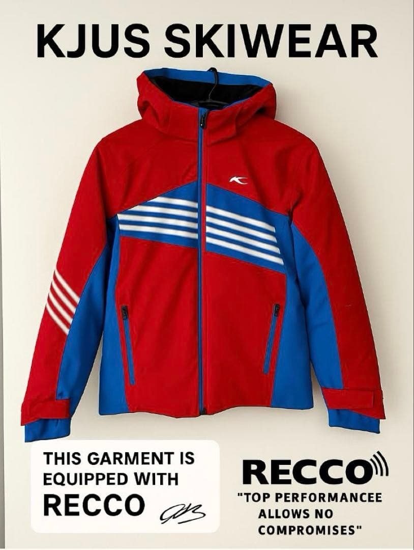 KJUS スキーウェア RECCO装備 赤青160cm KJUS