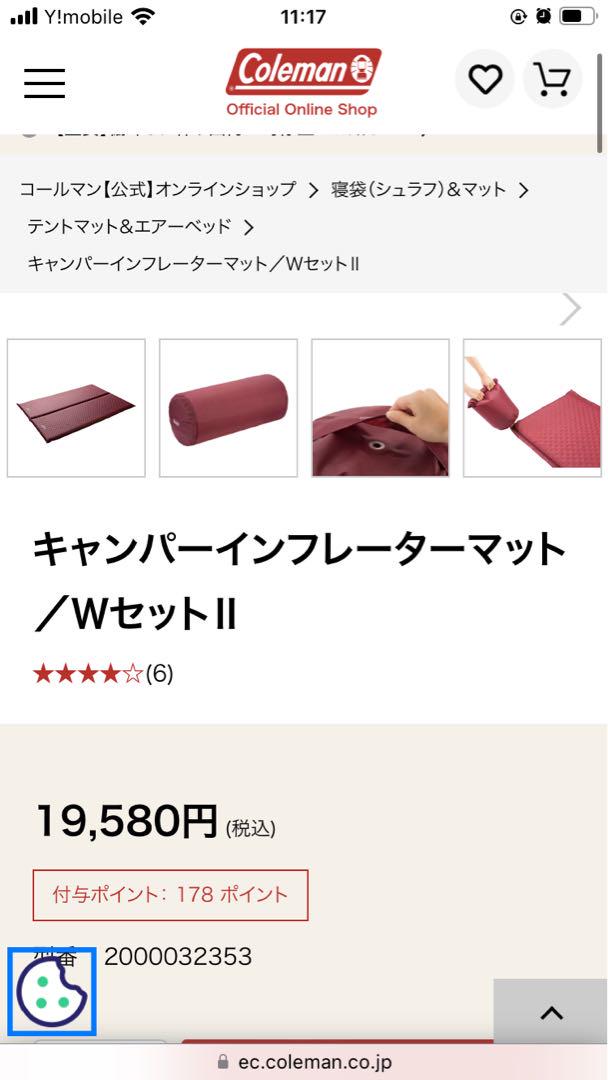 Coleman キャンパーインフレーターマット/WセットII