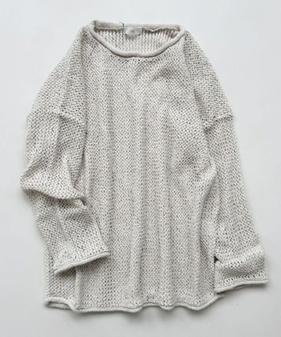 今期新品⭐︎equo ⭐︎TIE和紙メッシュクロス編みプルオーバー　マレットメット