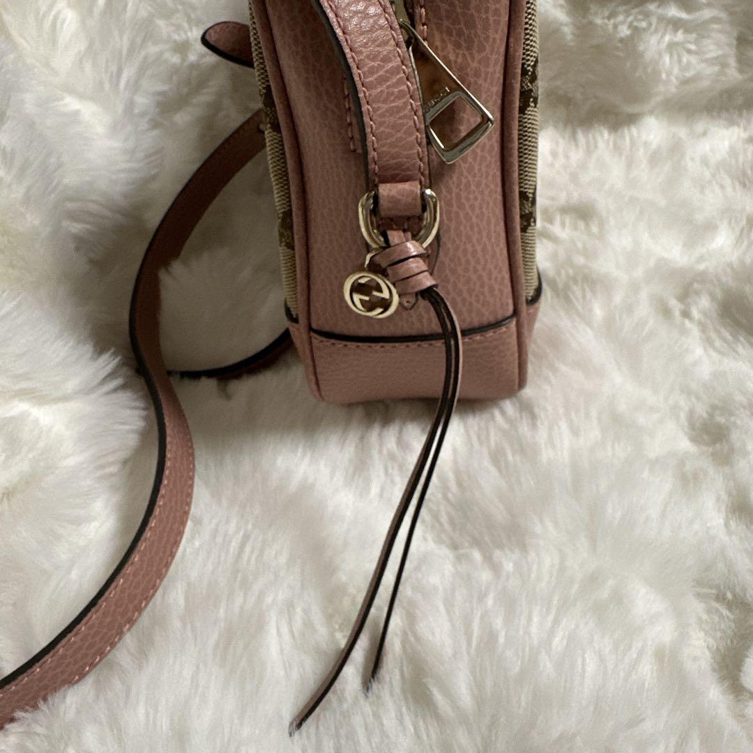 GUCCI ショルダーバッグ ピンク 保存袋付き　GGマーク