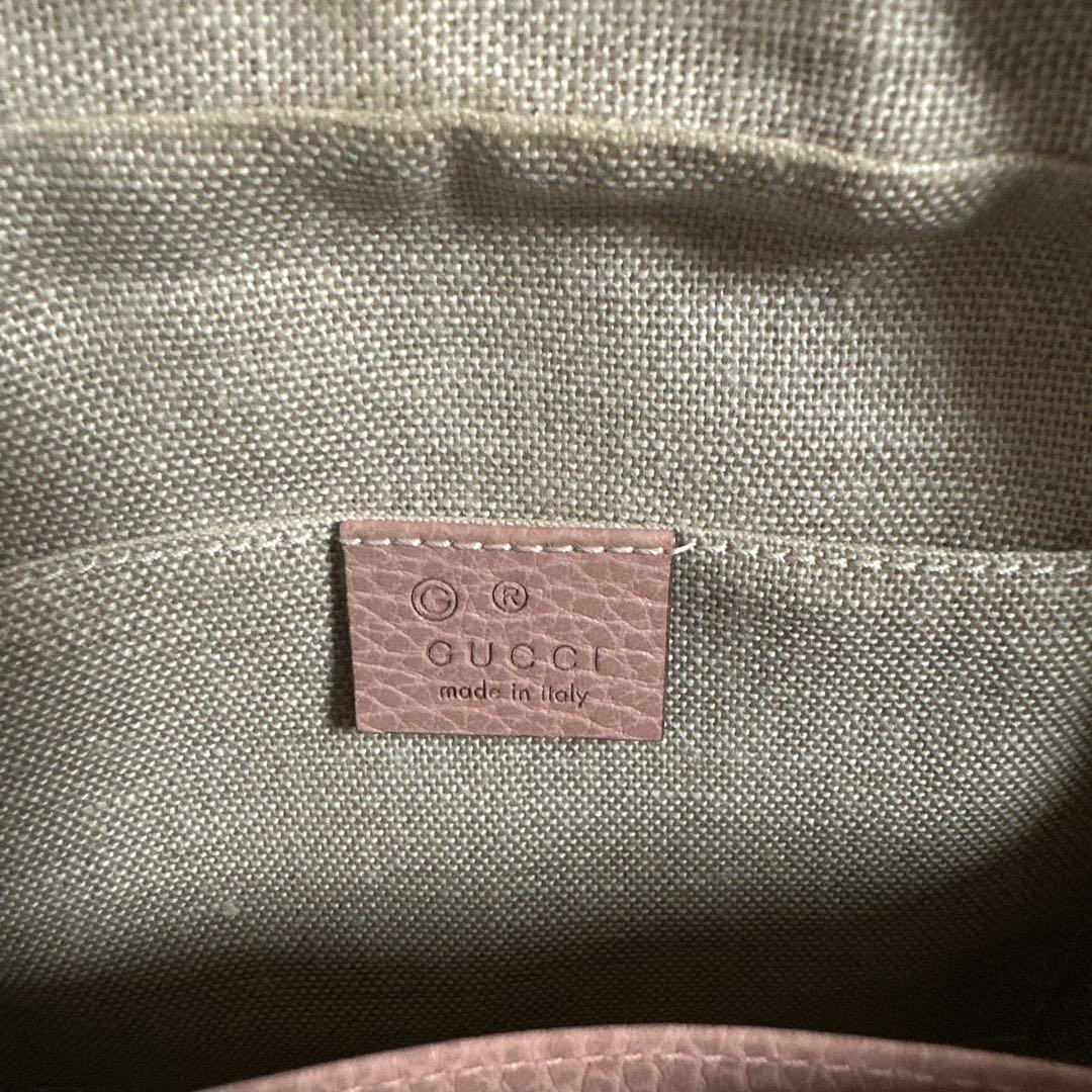 GUCCI ショルダーバッグ ピンク 保存袋付き　GGマーク