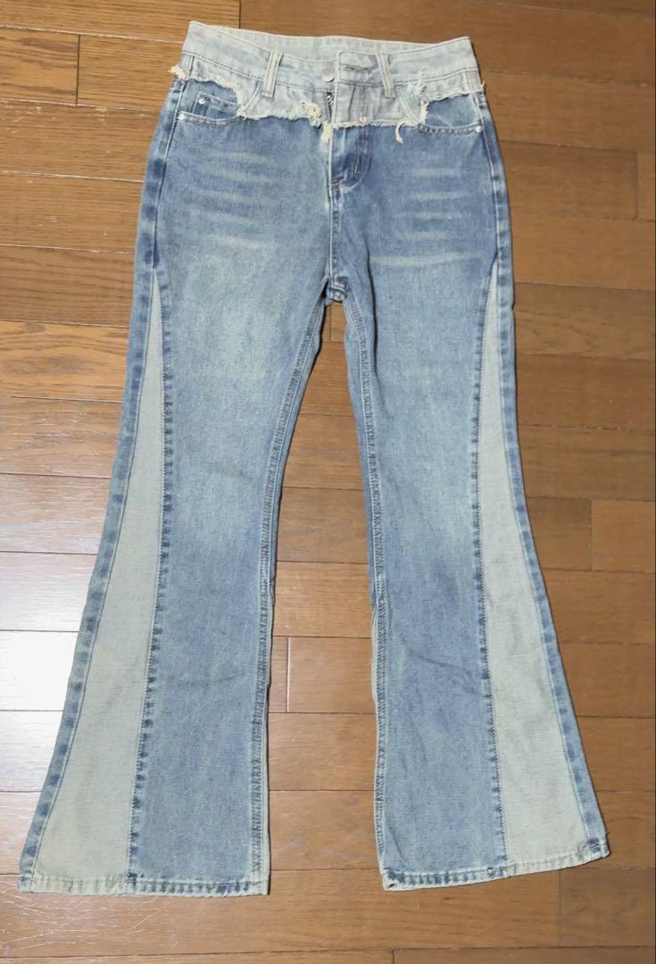 osrsオシリス　ウエストフリンジフレアパンツ　新品未使用　Mサイズ