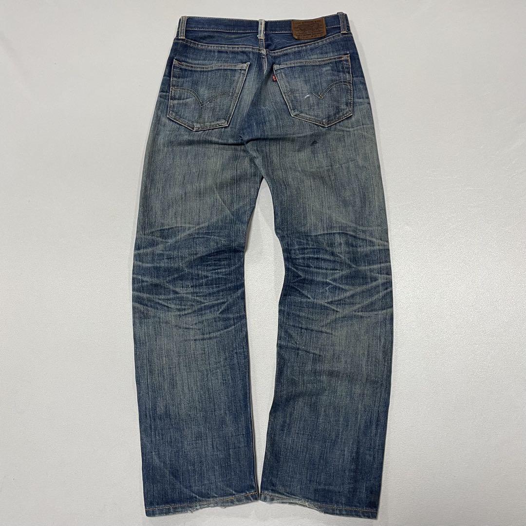 90s LEVI’S 501xx BIGE 復刻 ダメージ 赤耳 鬼ヒゲ 蜂の巣