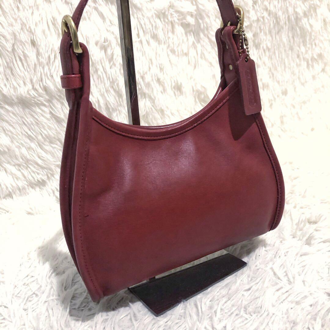 希少　オールドコーチ　エルゴ　ミニハンドバッグ　チャーム　レッド　オールレザー 極美品】COACH オールドコーチ 4106 ミニハンドバッグ レッド