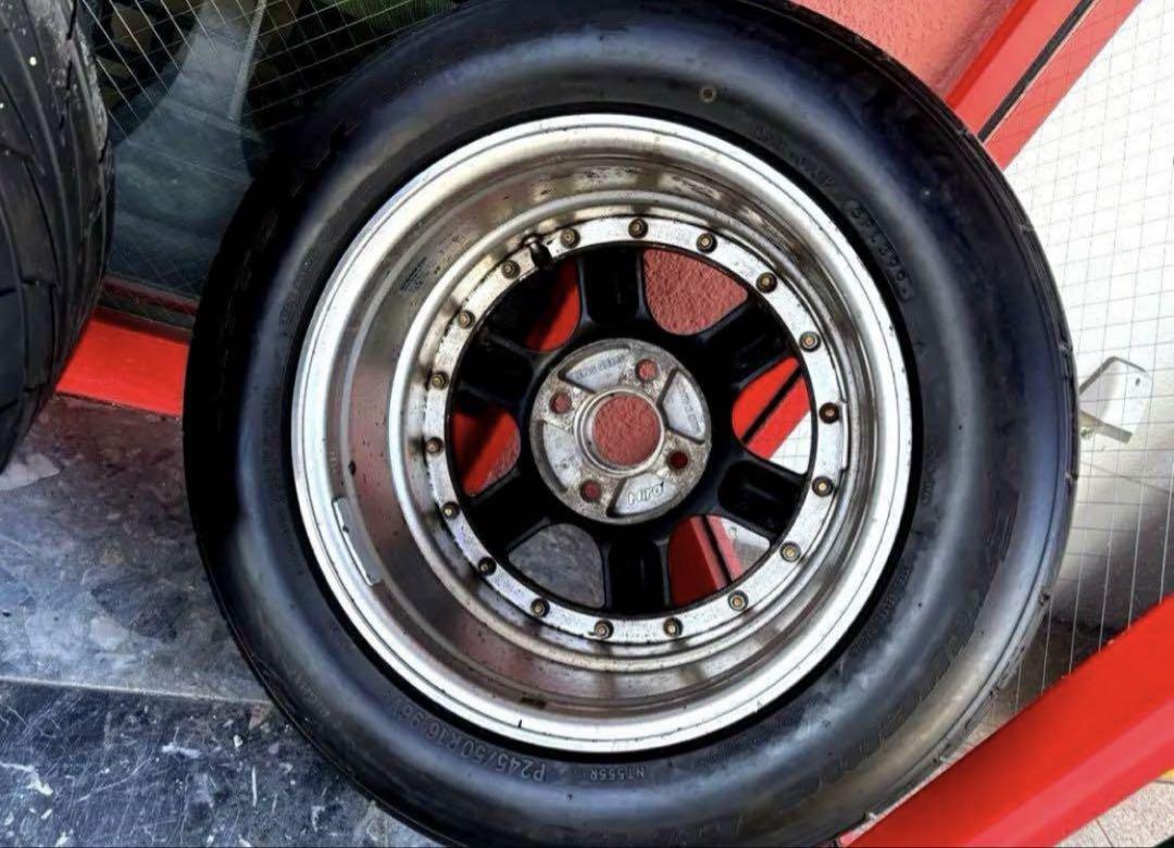 ドラッグ仕様16インチ深リムホイール＋NITTO NT555R タイヤホイール