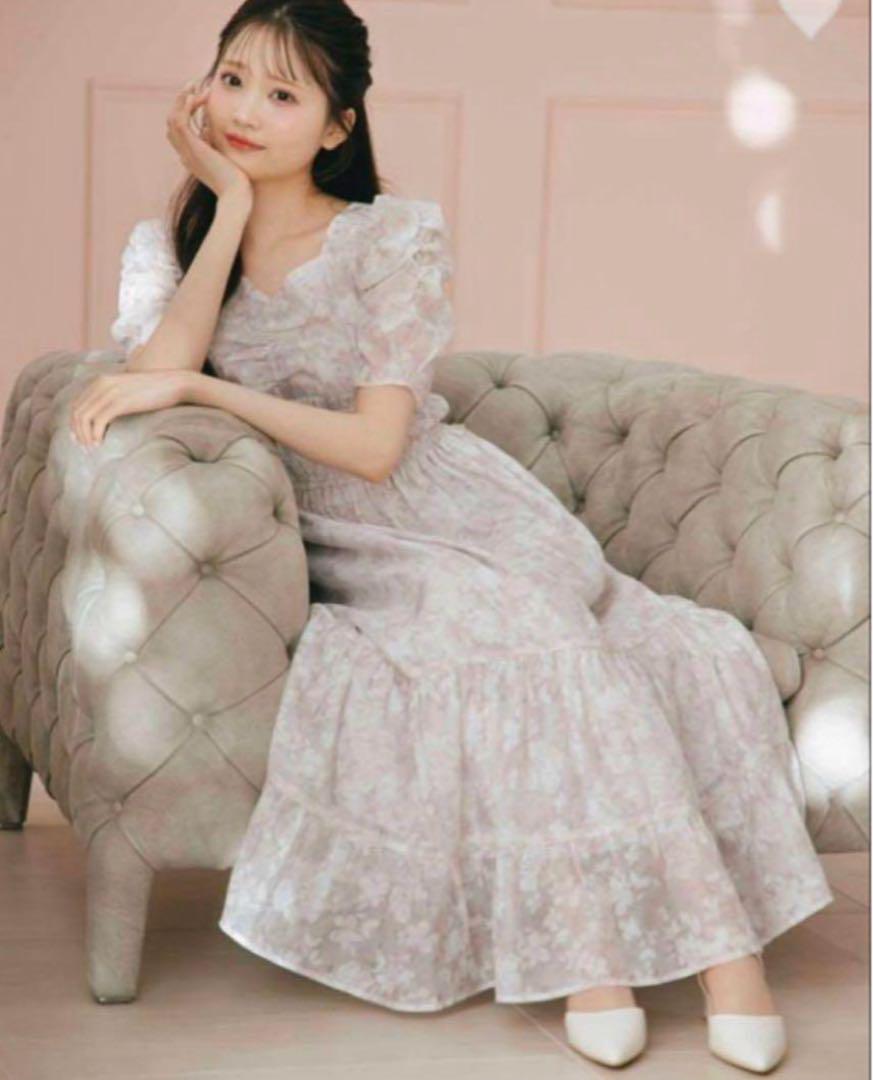 Anmile FlowerシャーリングOP ピンク