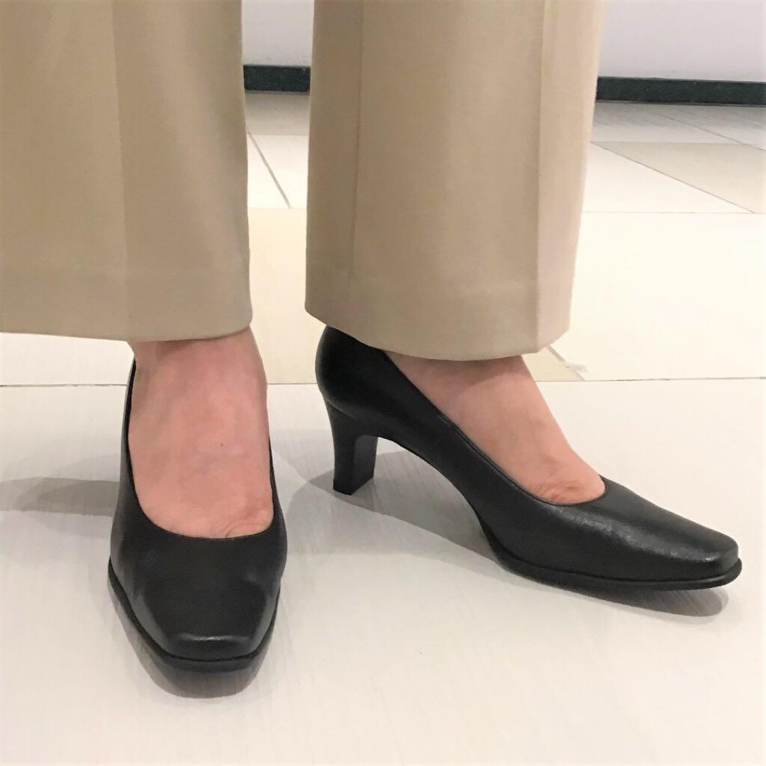 極美品　リーガル　本革　スクエアトゥ　パンプス　24cm