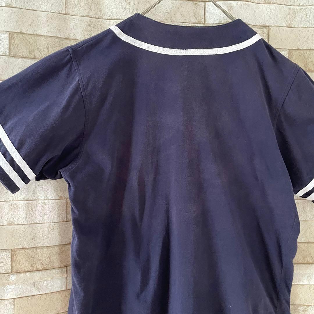 ディズニー ベースボールシャツ 刺繍 ティガー ネイビー ホワイト M ディズニー ベースボールシャツ 刺繍 ティガー ネイビー ホワイト M