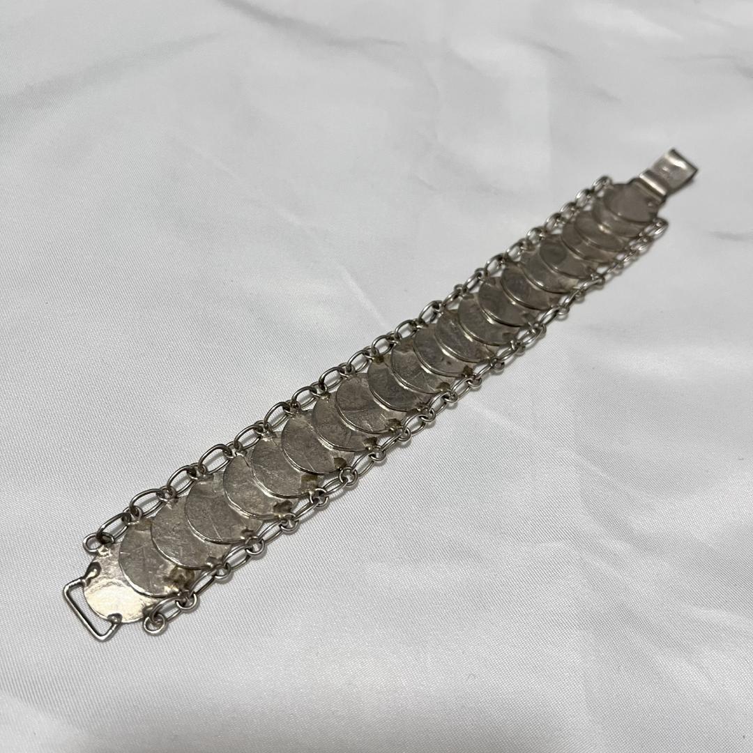 vintage multi coin silver bracelet