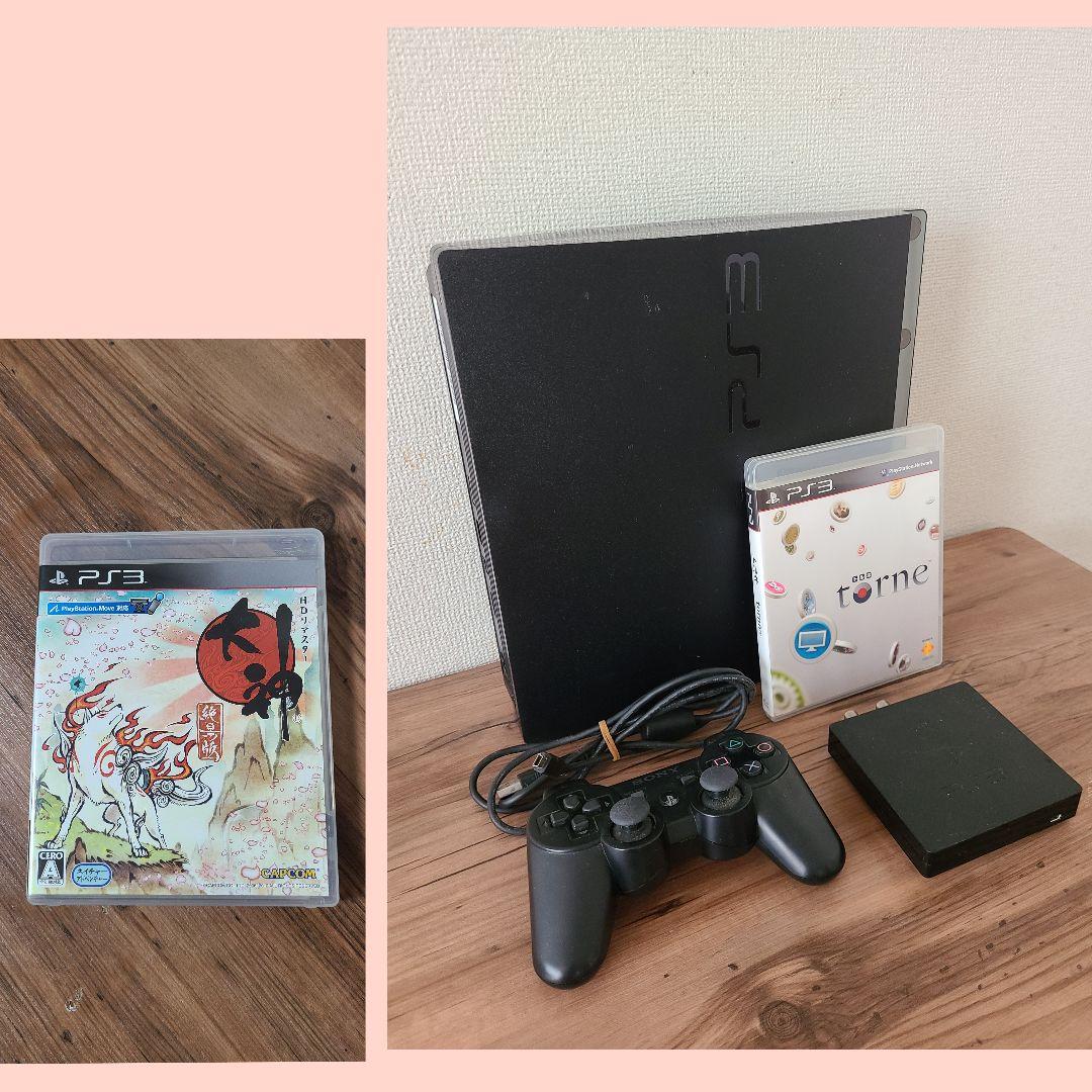 SONY PS3 プレステ3 本体 ブラック torne 大神 ソフト付き