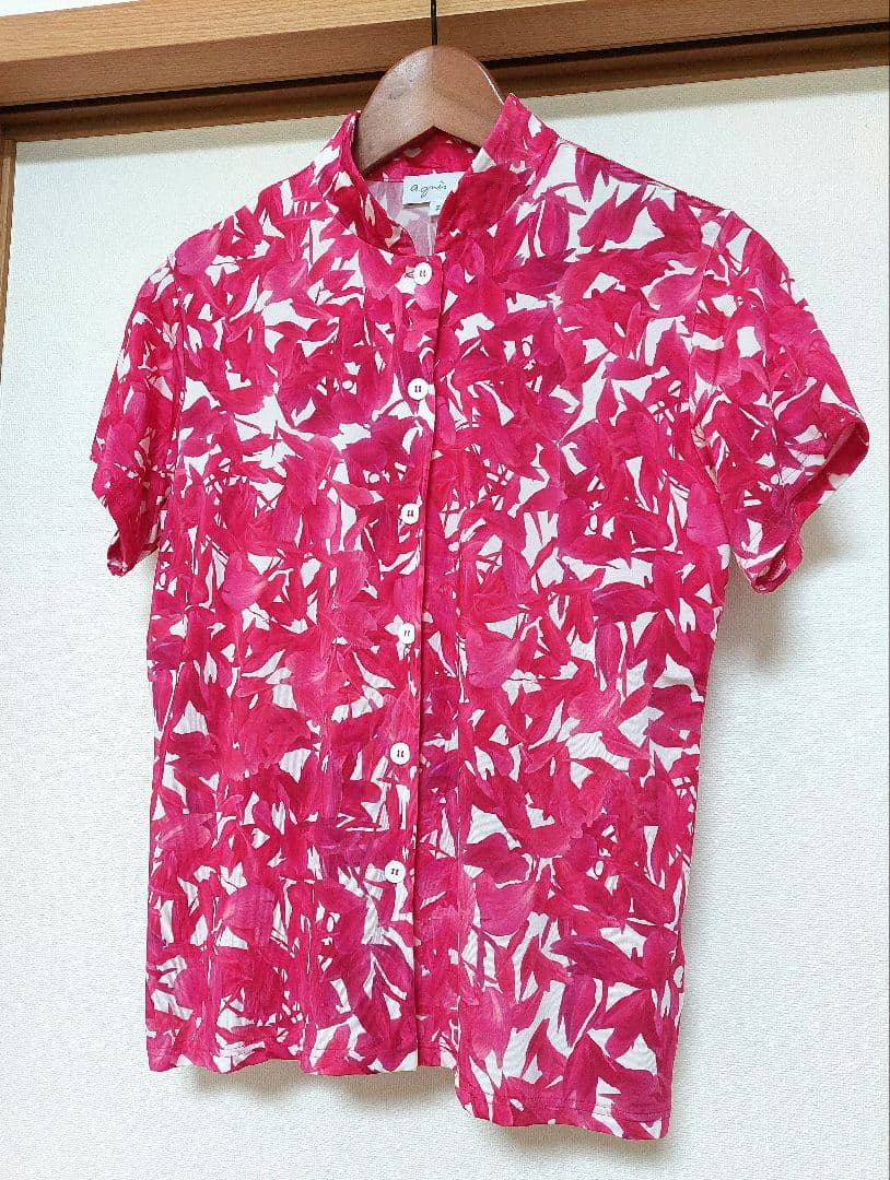 agnes b.　ボタニカル柄スカートセットアップ　M　極美品✨