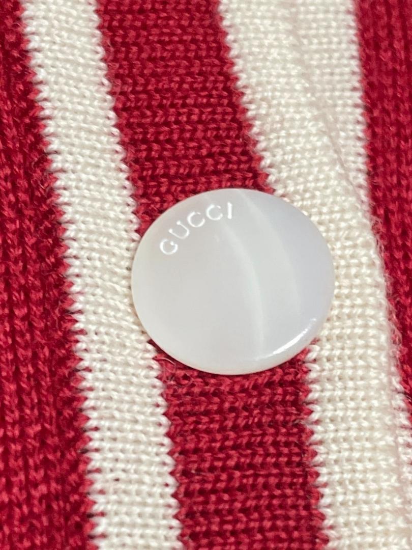 新品タグ付き GUCCI グッチ コントラストトリム ウール ドレス