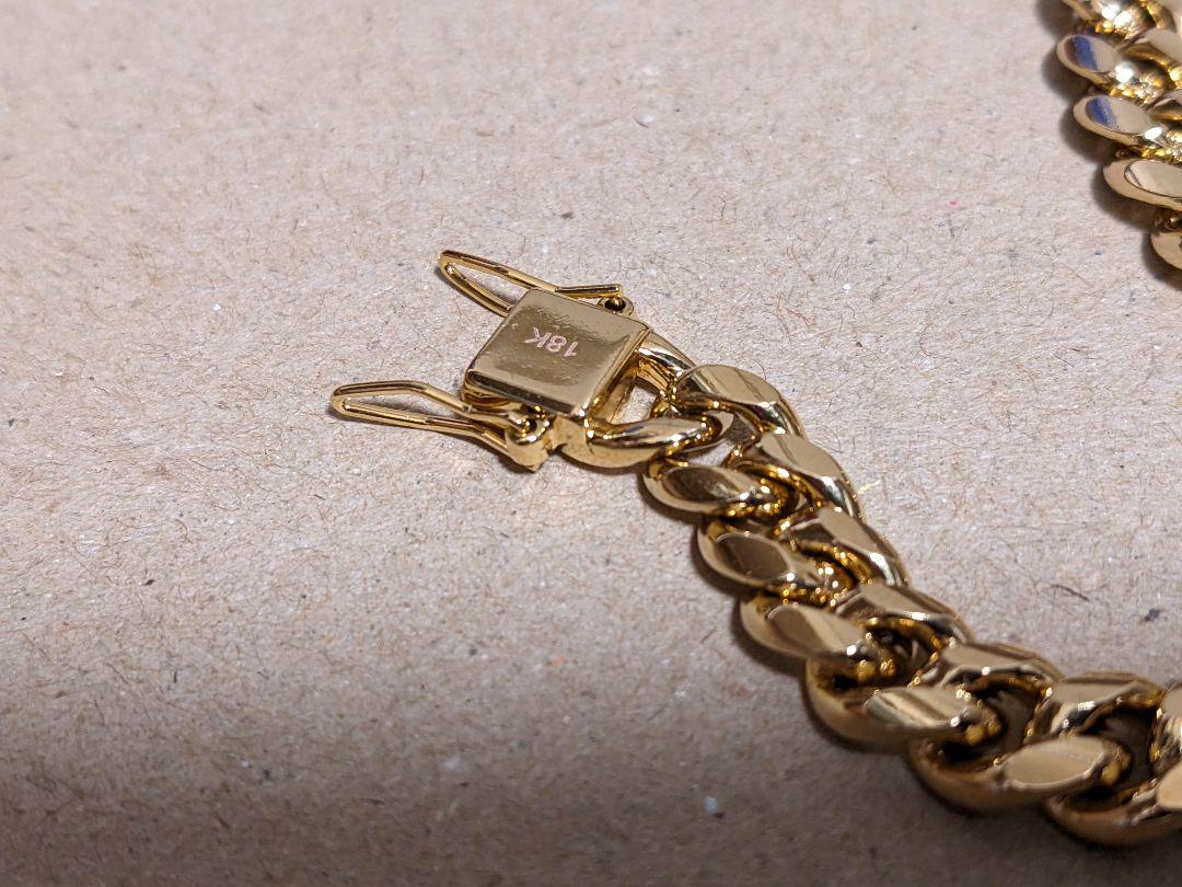 【21.5cm】【8mm】【18K刻印】【Miami Cuban】ブレスレット 15,841円
