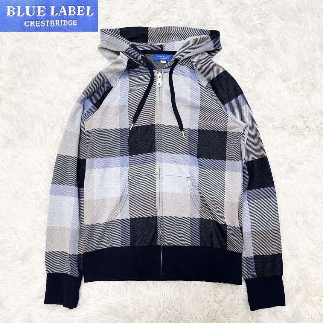 BLUE LABEL CRESTBRIDGE チェック柄 ジップアップ パーカー