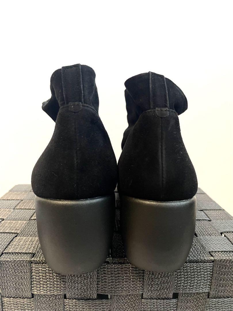 美品✨ヒルズ アベニュー◾️ウェーブソール◾️スウェード◾️ブラック◾️23cm