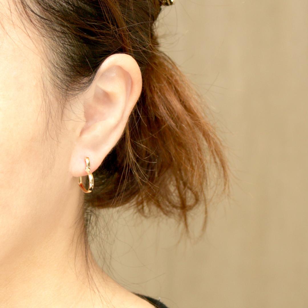 中 17mm】ハートの幅広フープピアスK18YG | rsinformaticati.com.br