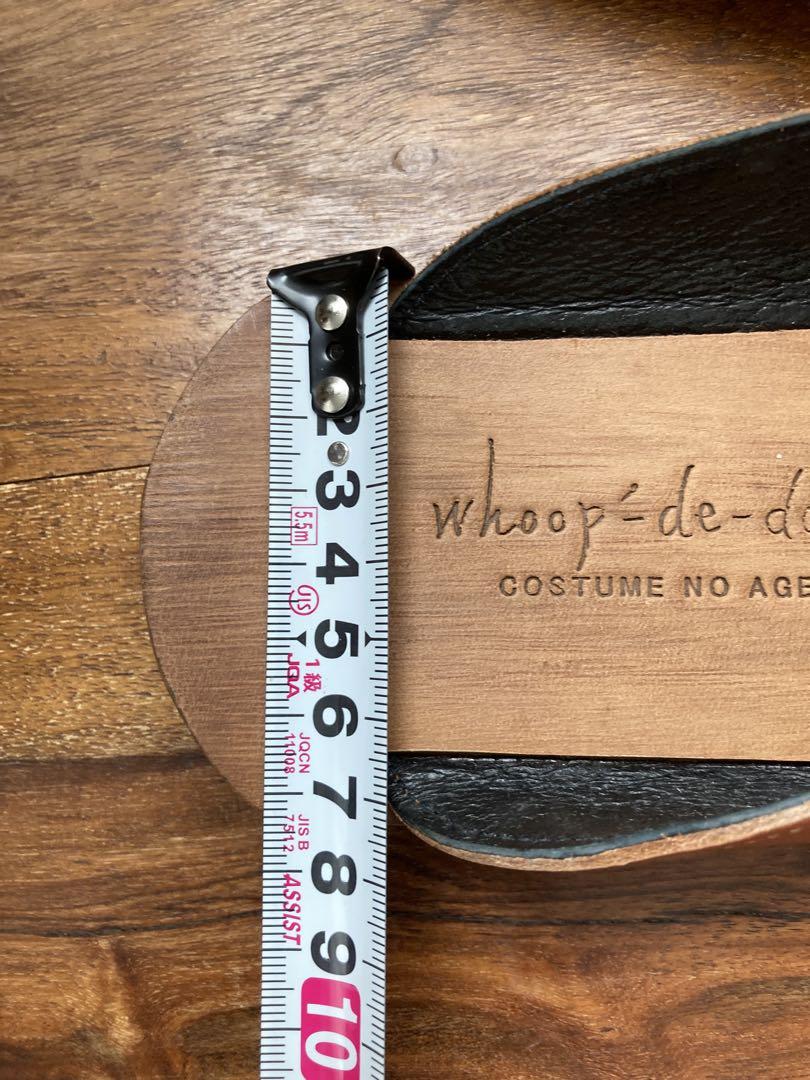 希少　whoop de doo レザー&ウッドサンダル　フープディドゥ　Mサイズ